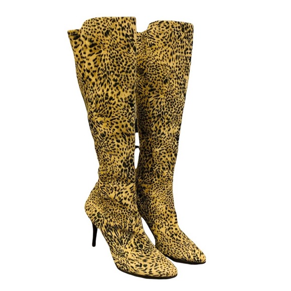 Stuart Weitzman Shoes - Stuart Weitzman Leopard Print Calf Hair Knee High Boots 9.5M